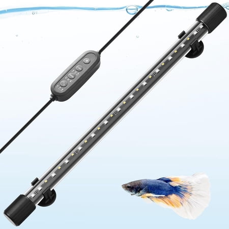 18.9in Submersible Aquarium LED Light, 24/7 Mode Aquarium Lights with Full RGBW LEDs, IP68 Fish Light with Dimming, Timming and Color Adjustable