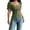 Army Green, variant on Women's Short Sleeve Tops 2026 Summer Lace Trim Square Neck Plain Slim Fitted Going Out Basic Tee Shirts Clothes by Awwp Sky Blue S
