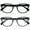 Black / Gray - 2 Pairs, variant on OPULIZE POP Reading Glasses 2 Pack - Fun Round Matte Frame - Black - Spring Hinges, Scratch Resistant - Mens Womens - RR2-1 - +1.00