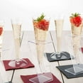 thumbnail image 4 of Bev Tek Clear Plastic Individual Champagne Flute Stand - 6" x 2 1/4" x 2 1/4" - 100 count box, 4 of 4