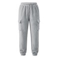thumbnail image 5 of Xdegoge Boys Sherpa Fleece Cargo Pants Fuzzy Warm Joggers with Side Pockets Elastic Waist Winter Heavyweight Lounge Track Pants, 5 of 9