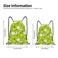 thumbnail image 2 of Rocae Green Apple for Gym Bag Drawstring Bags Gym Backpack for Gym, Travel, Sports, Swimming, Beach-Small, 2 of 6