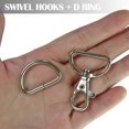 thumbnail image 4 of PinesC Keychain Clip Hooks with D Ring Swivel Snap Hooks 1 inch Key Chain + Metal D Ring 1 inch 50 Pack for Lanyard Clips,Lanyard Clasp,Purse,Hardware,Sewing,Keychain Making Key Chain Clips, 4 of 5