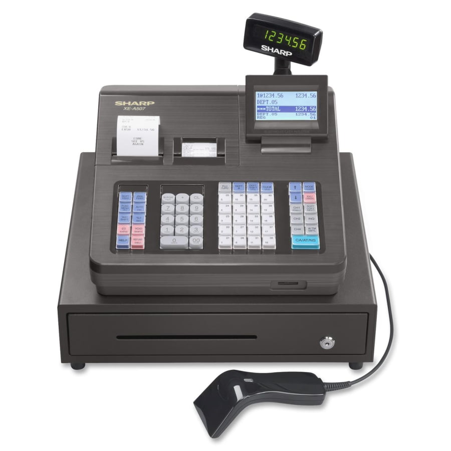 casio cash register with barcode scanner