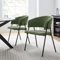 thumbnail image 2 of Side Dining Chair, Set of 2, Black, Fabric, Bar Pub Cafe Bistro Dining Kitchen Hospitality Restaurant, Modern Contemporary, HB37468, 2 of 10