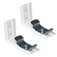 thumbnail image 1 of Soporte en L, 4 unidades, 3 "(76 mm) de largo, color blanco, para persianas verticales con riel de cabeza, ancho de 1-1/2" (38 mm), clips de soporte de montaje exterior, 1 of 1