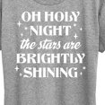 thumbnail image 3 of Instant Message - Oh Holy Night Christmas - Women's Short Sleeve Graphic T-Shirt, 3 of 6
