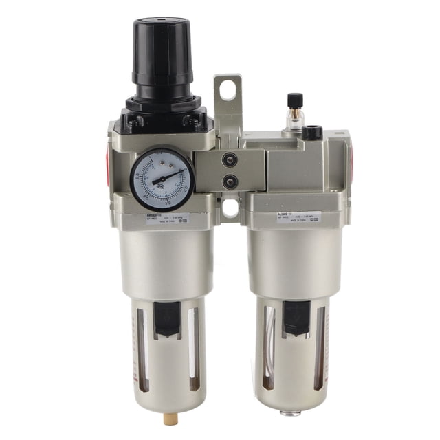 Compressed Air Filter Regulator, 0.05-0.85MPa Water Oil Separator Transparent Container For Automation Equipments For Pneumatic Systems G1/4,G3/8,G1/2,G3/4,G1