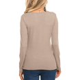 thumbnail image 3 of Harpily Long Sleeve Shirts for Women, Casual Shirts for Women, Basic Blouses Ribbed Knit Shirts Tunic T-Shirts Party, 3 of 4