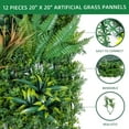 thumbnail image 3 of Artificial Wall Panels 20 x 20 Inch,Grass Wall Panels with 20 Zip Tiles.Greenery Backdrop Privacy Screen for Indoor and Outdoor Decor,12 Pack, 3 of 6