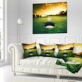 thumbnail image 2 of Designart Golf Ball Near Hole - Landscape Printed Throw Pillow - 16x16, 2 of 4