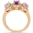 thumbnail image 4 of Everly Women's Amethyst Rose Gold Plated Engagement Ring, 4 of 7