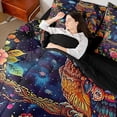 thumbnail image 4 of Feelyou Boho Owl Child Bedding Comforter Set 7pcs, Vintage Jungle Flower King Bedding Sets, 4 of 8
