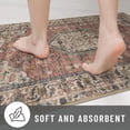 thumbnail image 5 of GLATTICE Runner Rug 2x8 Terracotta Vintage Floral Rug Boho Rug Runner Non-Slip Washable Kitchen Runner Soft Printed Retro Flower Carpet Runner for Bedroom Laundry Entryway, 5 of 8