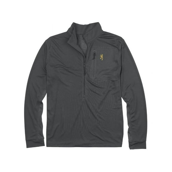 Browning Men's Early Season Half Zip Shirt Carbon Gray Large