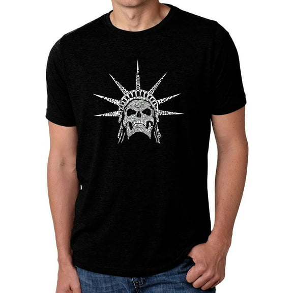 Men's Premium Blend Word Art T-shirt - Freedom Skull
