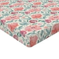 thumbnail image 4 of Ambesonne Floral Fitted Sheet, Flowers Petals Spring Ivory, Queen Size, Cadet Blue Blush, 4 of 5