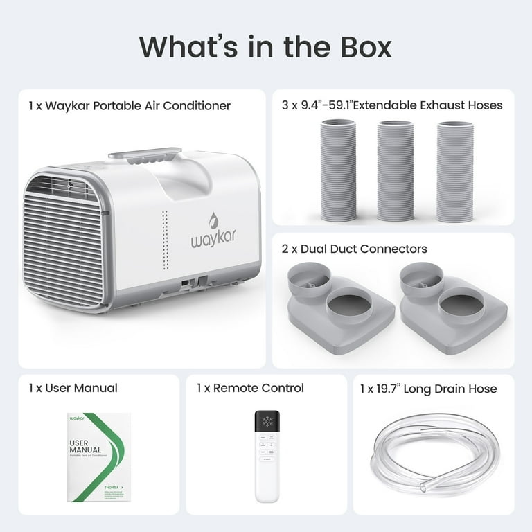 Sitvon 4500BTU Portable Air Conditioner - Ideal for Tent, Camping, RV, Covers up to 130 Sq. Ft., Low Noise, Remote Control, Features Cooling, Fan in Compact 3-in-1 AC Unit - AC Powered.