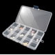 thumbnail image 2 of Xihbxyly Estuche de Almacenamiento con 15 Compartimentos de Rejilla, Diseño Compacto y Portátil, Organizador Multiusos para Pastillas, Joyas, Decoración de Uñas y Accesorios Pequeños, Fácil de Transp, 2 of 6