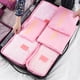 thumbnail image 5 of 6pcs bolsa de almacenamiento de ropa de viaje bolsas maleta portátil organizador de equipaje caso (rosa), 5 of 8