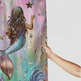 thumbnail image 3 of Orinice Pink Mermaid Shower Curtain Watercolor Mermaid Tail Shower Curtain for Girls Kids Bathroom Under The Sea Ocean Theme Shower Curtain Set with  60x72, 3 of 7