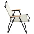 thumbnail image 6 of JERFIT 2-Pack Folding Camping Chairs with Armrests, 280lbs Capacity Portable Outdoor Chairs for Beach, Patio, Garden, Picnics, and Indoor Use, Beige, 6 of 10