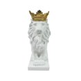 thumbnail image 1 of POLYRESIN 14" LION FIGURINE W/CROWN, WHITE, 1 of 1