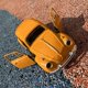 thumbnail image 4 of 1 carrito de aleación amarillo con doble puerta para niños, modelo de coche de juguete de simulación con retroceso, 4 of 5