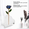 thumbnail image 3 of Rose Flower Stand, Safe Plated Heart Shaped Prevent Fading Clear Acrylic Rose Stand Stylish  For Single Real Rose, 3 of 8