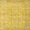 thumbnail image 1 of Ahgly Company Indoor Square Contemporary Yellow Abstract Area Rugs, 5' Square, 1 of 6