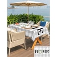 thumbnail image 4 of Outdoor Tablecloth with Umbrella Hole and Zipper, Rustic Home Rectangle Table Cloth 60x102 Inch Waterproof Tablecloth, Eucalyptus Leaves Farmhouse Wreath Plaid Picnic Table Cover for Patio Camping, 4 of 7