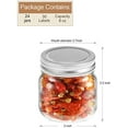 thumbnail image 4 of Mason Jars 8 oz Set of 24, Small Glass Jars with Lids For Spice, Jelly, Jam, Honey, Pickles, Wedding Shower Favors$$Home Decor, Kitchen, & Other, 4 of 7