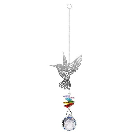 

Glass Crystal Flower Prism Rainbow Maker Hummingbird Hanging Window Sun Catcher For Indoor Window Decor Hanging Colorful