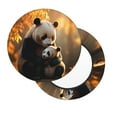 thumbnail image 2 of Zufioo Maple Forest Panda Print Round Bar Chair Cushion Cover, Elastic Round Stool Protector, Dustproof and Non-slip Bar Kitchen Restaurant Chair Mat-12 inch, 2 of 7