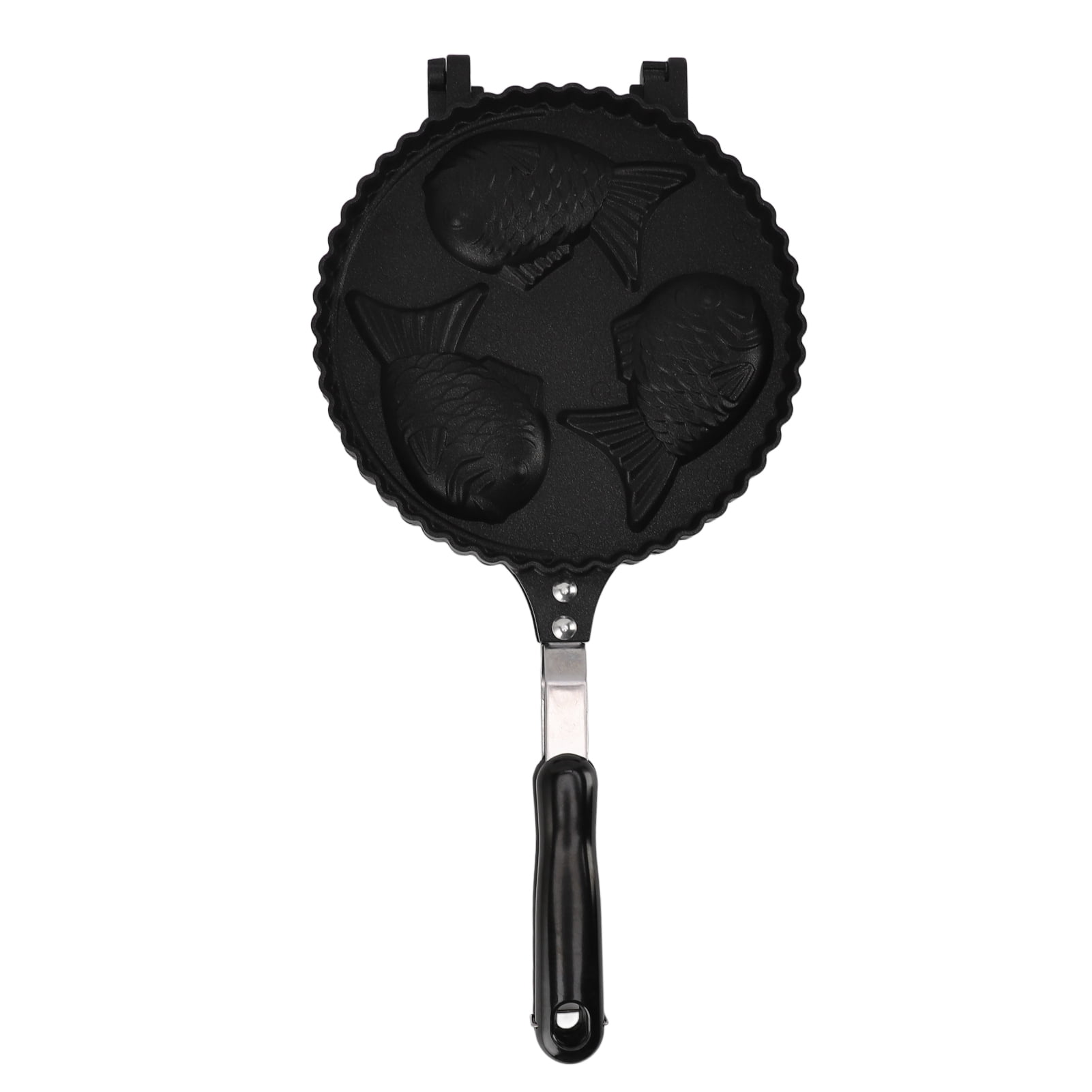 Poêle Taiyaki Double Face - Antiadhésive, 18x14x3,5 Cm - Pour Cuisson Sur Gaz - Moule à Gâteau Poisson