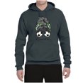 thumbnail image 3 of Messy Bun Soccer Life | Mom Life Game Day Vibes Sports Lover | Mother's Day Sports Unisex Hoodie Sweatshirt, Charcoal, XL, 3 of 5