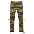 thumbnail image 4 of WREESH Men's Cargo Pants Solid Multi-Pocket Washed Overalls Outdoor Casual Pants Trousers Green, 4 of 8