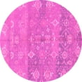 thumbnail image 1 of Ahgly Company Indoor Round Oriental Pink Traditional Area Rugs, 8' Round, 1 of 4