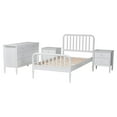 thumbnail image 2 of Baxton Studio Lucera Mid-Century White Twin Size 4-Piece Bobbin Bedroom Set, 2 of 13
