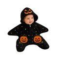 thumbnail image 2 of ZHANGDER Baby Starfish Onesie, Warm Fleece Jumpsuit Infant Pumpkin Pattern Romper with Full Zip, 2 of 6