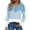 Sky Blue, variant on Womens Business Tops, Yigetop Womens Long Sleeve Henley Shirts Fall Fashion Tops Trendy V Neck Blouses Tunic Sweater Tops Womens Fall Shirts Blue L