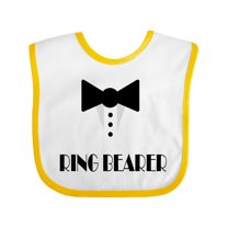 Inktastic Ringbearer Mock Tux Wedding Tuxedo Boys Baby Bib