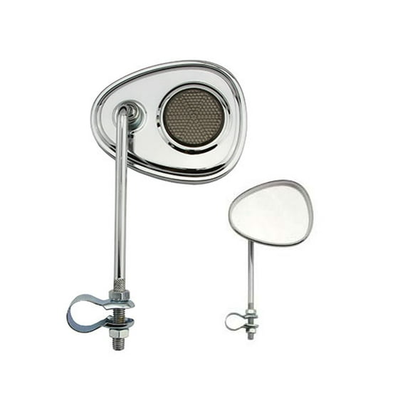 Two V Mirror Chrome Black Reflectors. Set of bike mirrors. Pair of bicycle mirrors. 2 bike Mirrors.