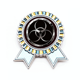 thumbnail image 1 of Logo fondo negro sustancia peligrosa Insignia broche Medalla ganadora, 1 of 3