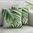 thumbnail image 3 of GOSMITH  Tropical Leaves Throw Pillow Covers Green Palm Leaf Decorative Pillow Cases Outdoor Cushion Covers for Sofa Couch Garden Home Decor, 3 of 5