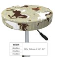 thumbnail image 2 of Minimalist Cool Horse Saddle_A Round Bar Stool Seat Covers, Elastic Round Chair Cover Stool Seat Slipcover Bar Stool Cushions Round Pad for 12-14 inch, 2 of 5