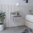 thumbnail image 4 of DeeHome Adele Floating Nightstand with Drawer and Open Storage Shelves, 4 of 7