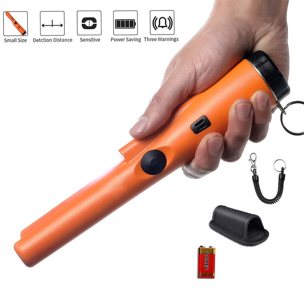 360 Search Treasure Pinpointing Finder Probe Stick with Belt Holster for Adults and Kids Fully Waterproof Pinpoint Metal Detector Pinpointer Three Mode GREEN Include a 9V Battery