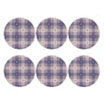 thumbnail image 2 of Gaeub Heart Check Plaid Print 6 Pcs Leather Coasters for Drinks ,Drink Coasters Sets,Drink Table Cup Coasters for Living Room Kitchen Coffee Decor,Round Shape, 2 of 7