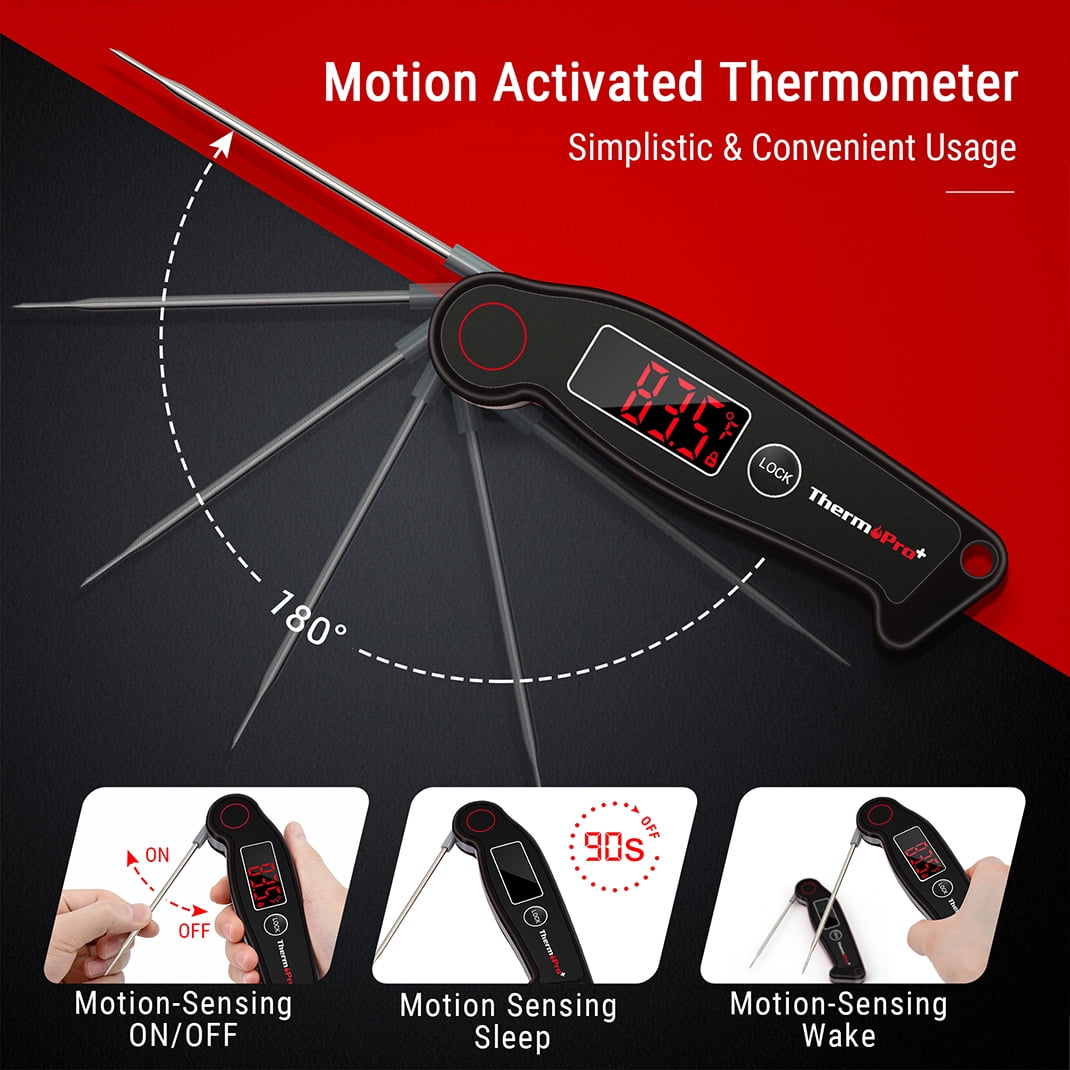 ThermoPro TP19W Waterproof Digital Meat Thermometer, Food Candy Cooking Grill Kitchen Thermometer with Magnet and LED Display